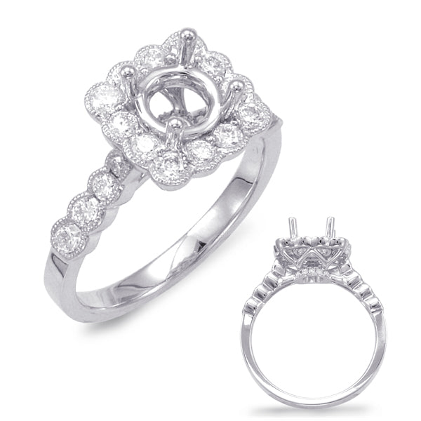 White Gold Engagement Ring - EN7668-1WG