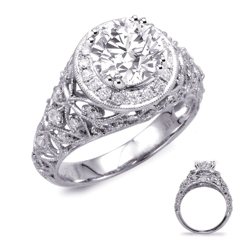 White Gold Engagement Ring - EN7688-1WG