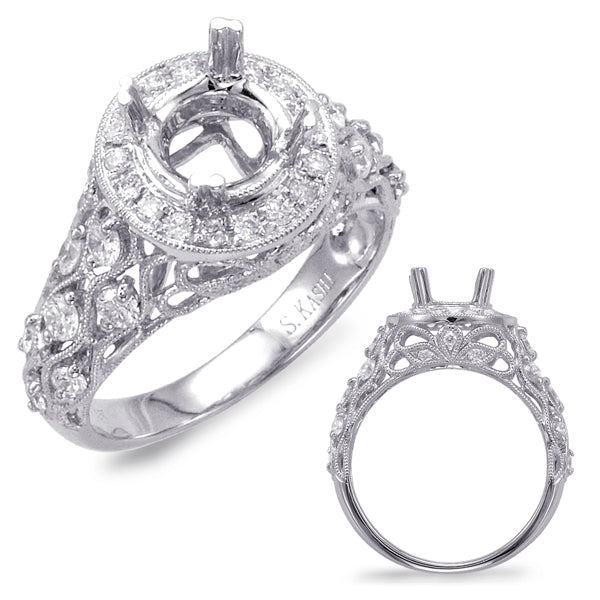 White Gold Engagement Ring - EN7692-125WG