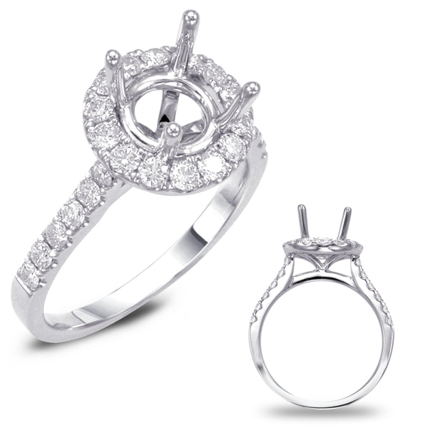 Platinum Halo Engagement Ring - EN7694-125PL