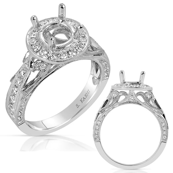 White Gold Engagement Ring - EN7697WG