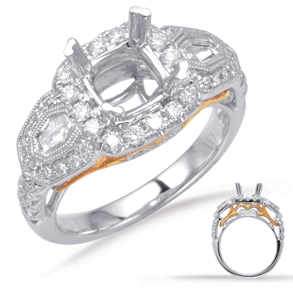 Rose & White Gold Engagement Ring - EN7700-6.5MRW