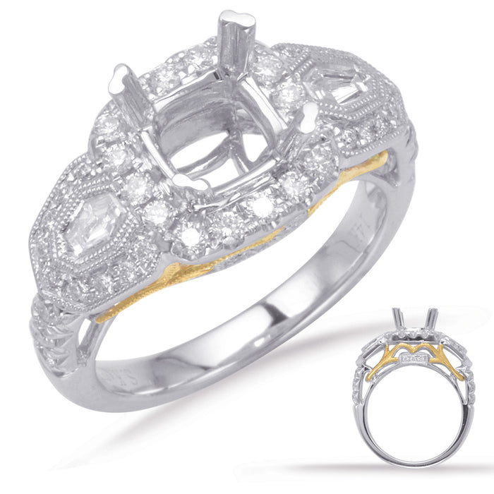 Yellow & White Gold Engagement Ring - EN7700-6.5MYW