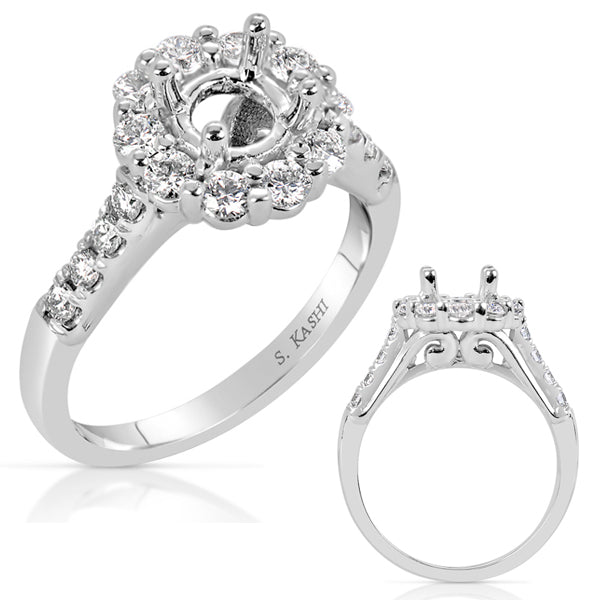 White Gold Engagement Ring - EN7702-15WG