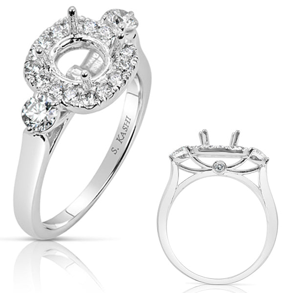 White Gold Engagement Ring - EN7709-1WG