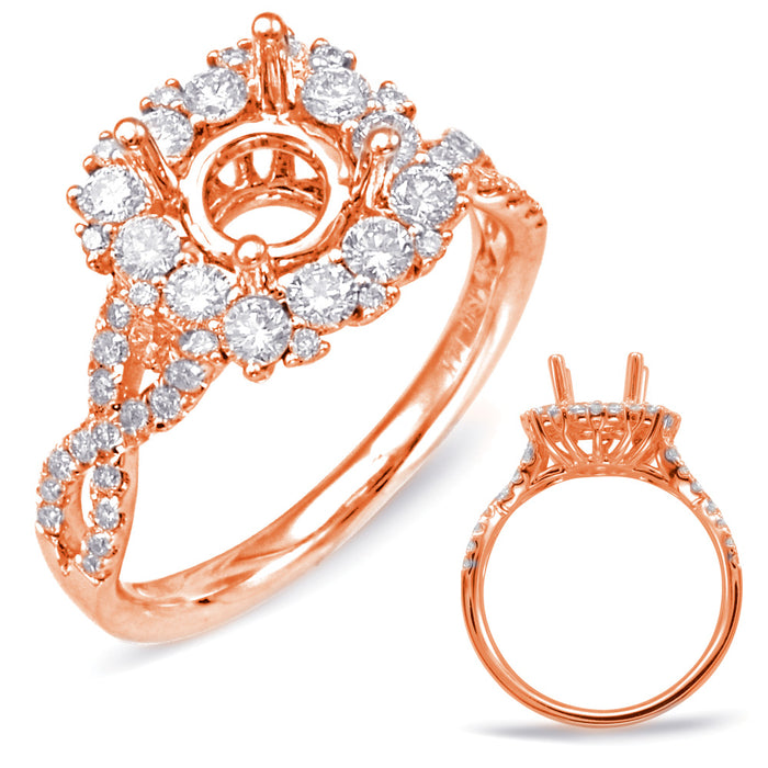 Rose Gold  Halo Engagement Ring - EN7716-133RG