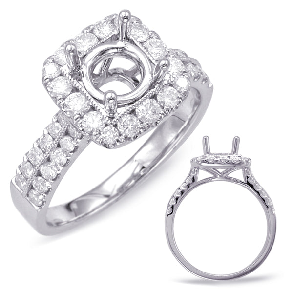 Platinum Halo Engagement Ring - EN7719-1PL