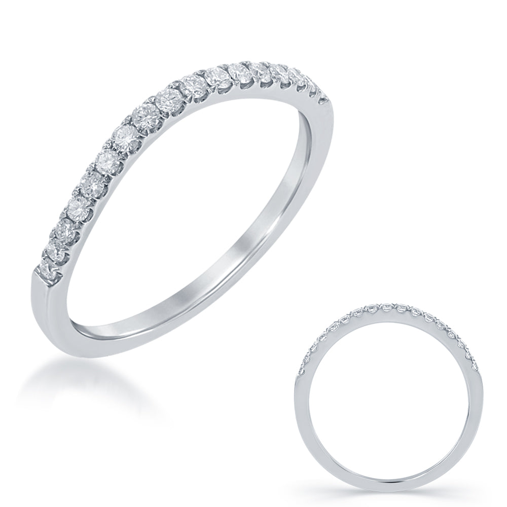 White Gold Wedding Band - EN7721-BWG