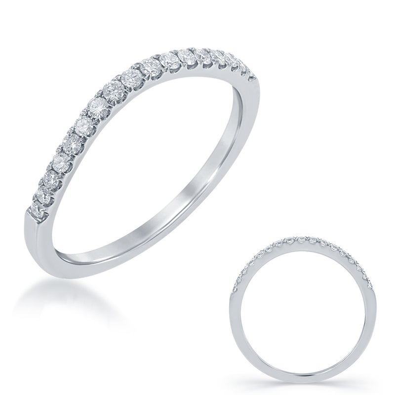 White Gold Wedding Band - EN7721-BWG