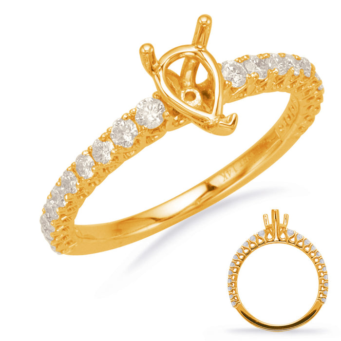 Yellow Gold Engagement Ring - EN7722-7X5MYG