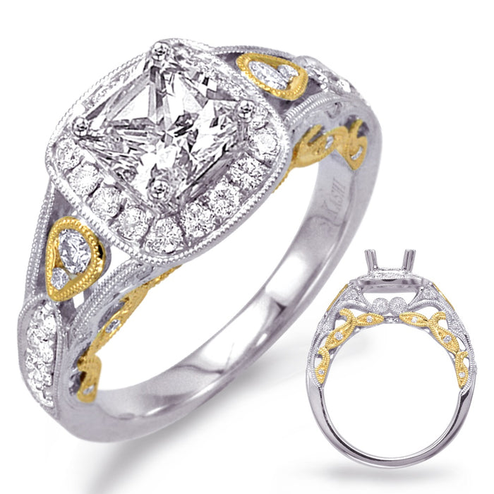 Yellow & White Gold Halo Engagement - EN7727-5.5MYW