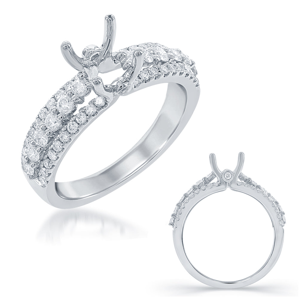 White Gold Engagement Ring - EN7732-1WG