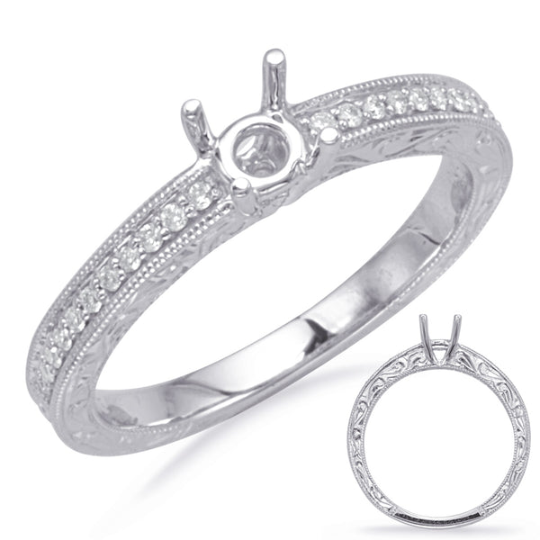 White Gold Engagement Ring - EN7781-1WG