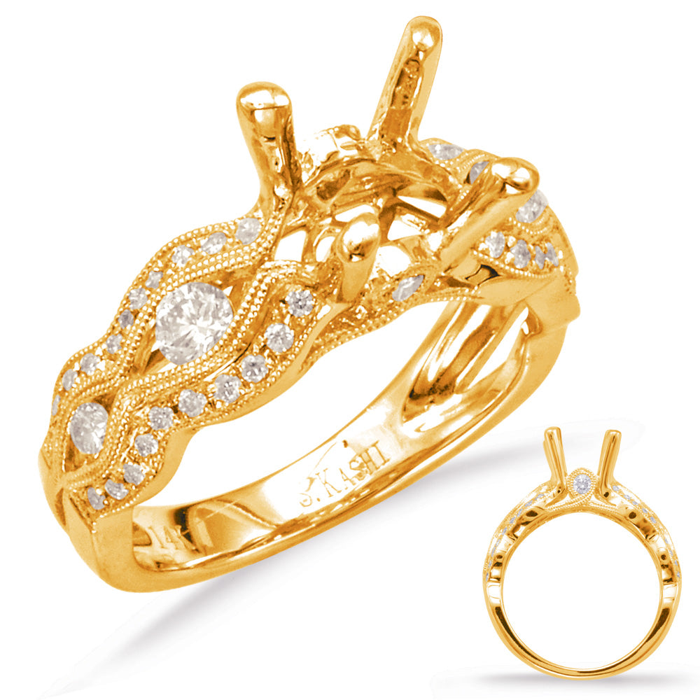 Yellow Gold Engagement Ring - EN7790-1YG