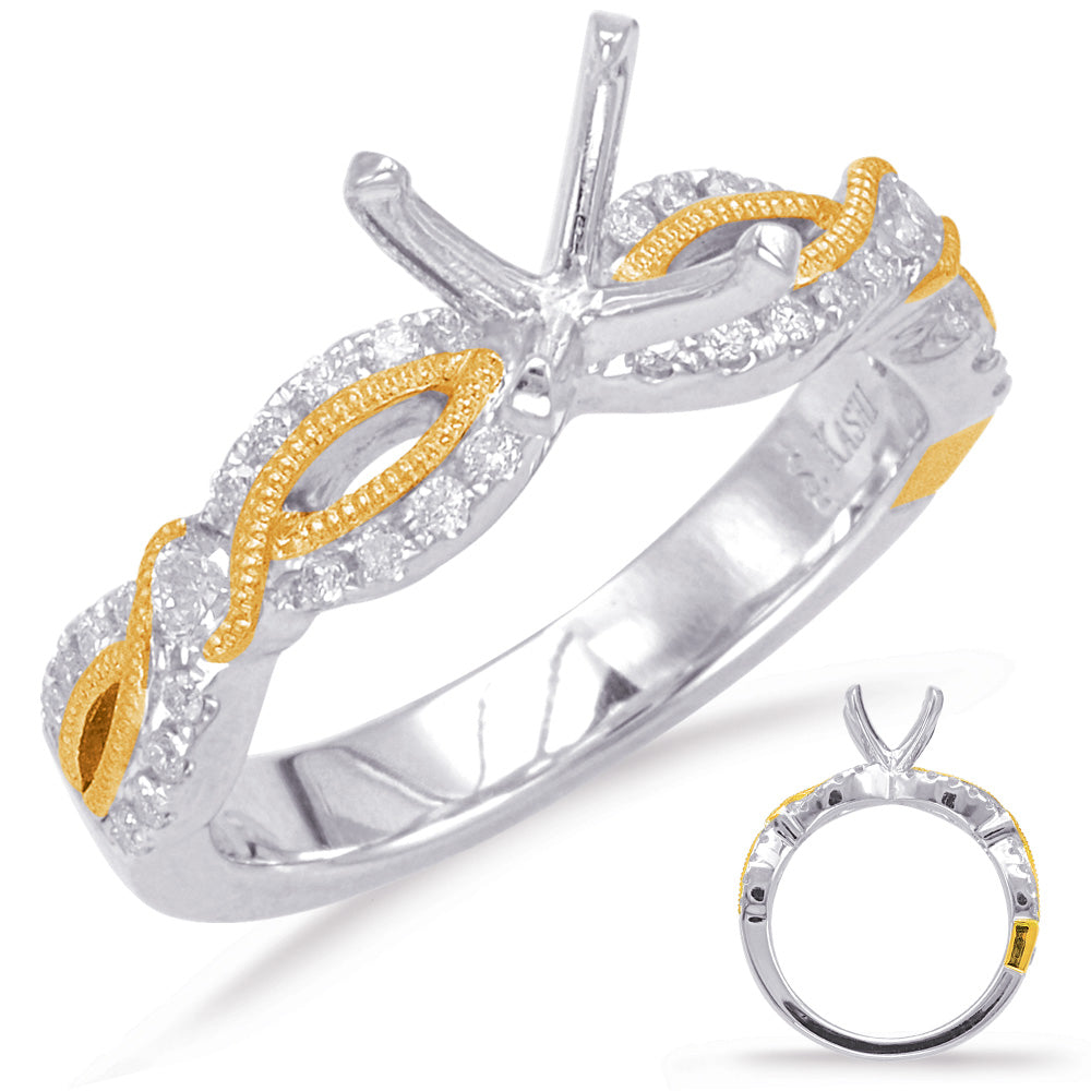 Yellow & White Gold Engagement Ring - EN7816-1YW