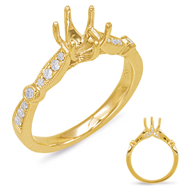 Yellow Gold Engagement Ring - EN7829-1YG