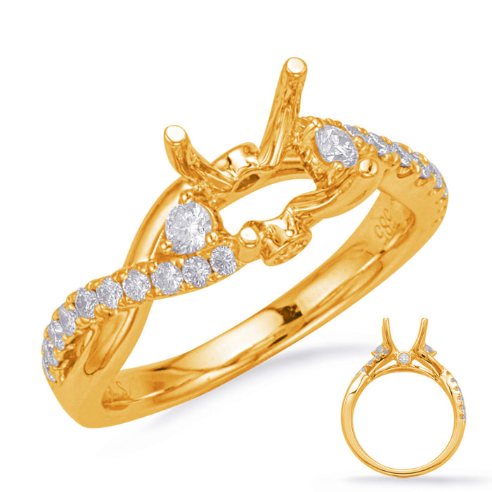 Yellow Gold Engagement Ring - EN7831-8X6OVYG