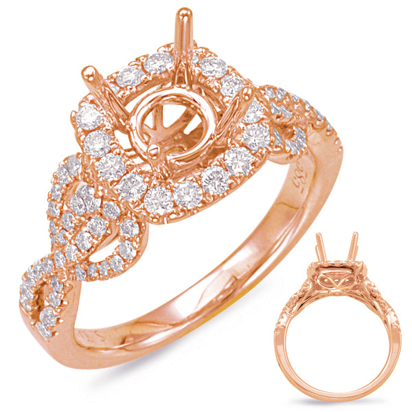 Rose Gold Halo Engagem - EN7839-1RG