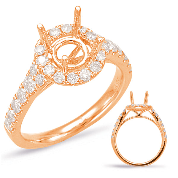 Rose Gold Halo Engagement Ring - EN7847-15RG