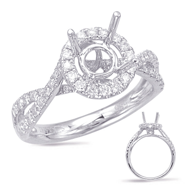 Platinum Halo Engagement Ring - EN7856-1PL