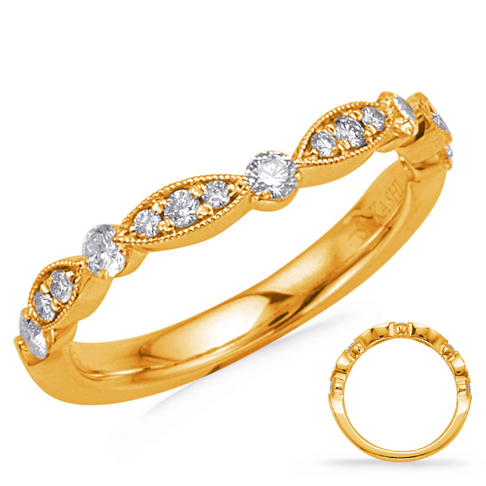 Yellow Gold Diamond Band - EN7866-B8X6MYG