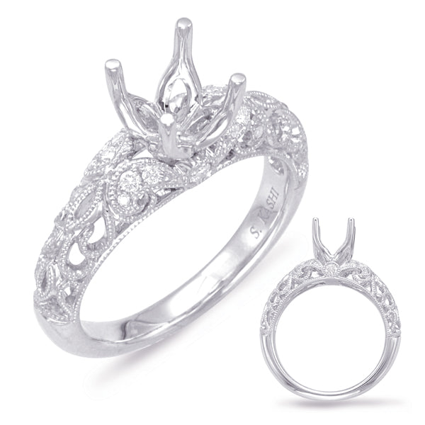 White Gold Engagement Ring - EN7872-1WG