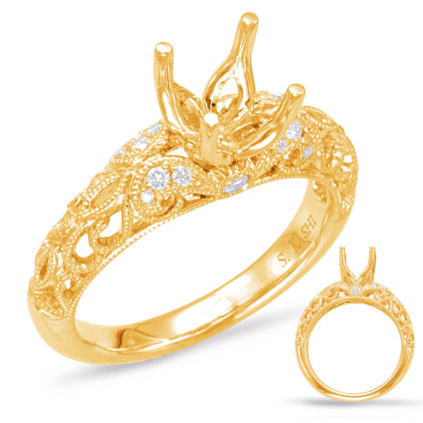 Yellow Gold Engagement Ring - EN7872-1YG