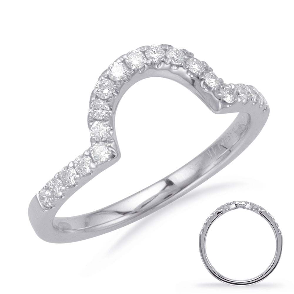 White Gold Wedding Band - EN7873-B7X5MWG