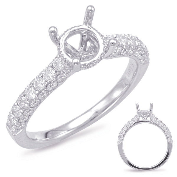 White Gold Engagement Ring - EN7876-1WG