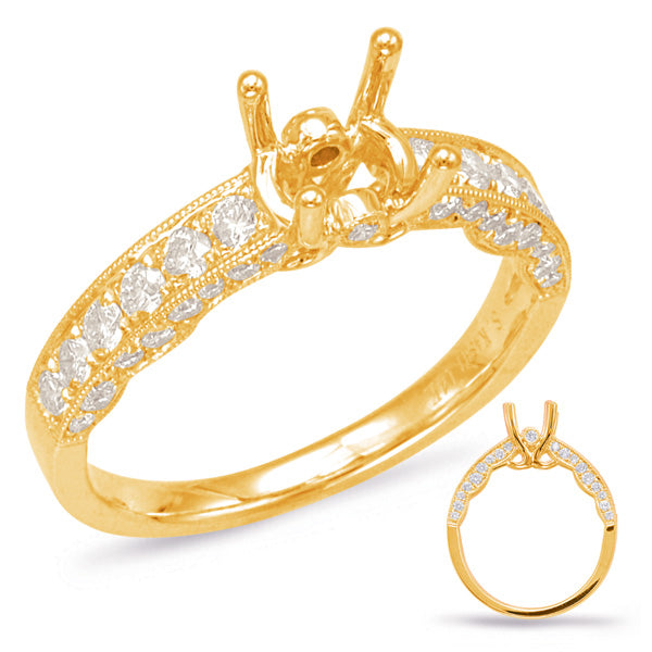 Yellow Gold Engagement Ring - EN7878-1YG