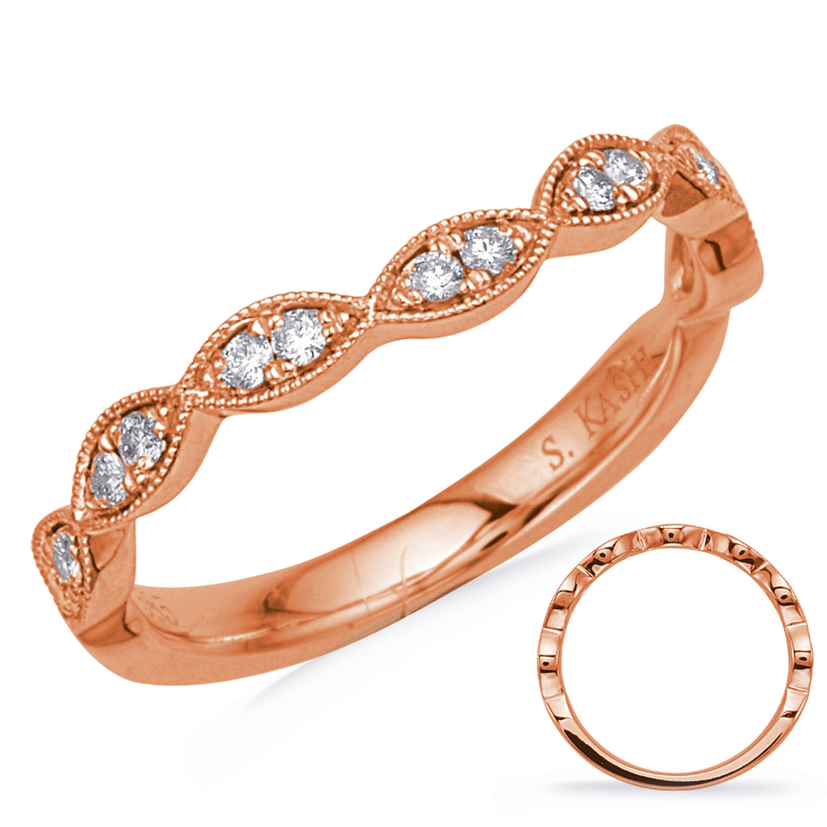 Rose Gold Matching Band Curved - EN7897-BCRG