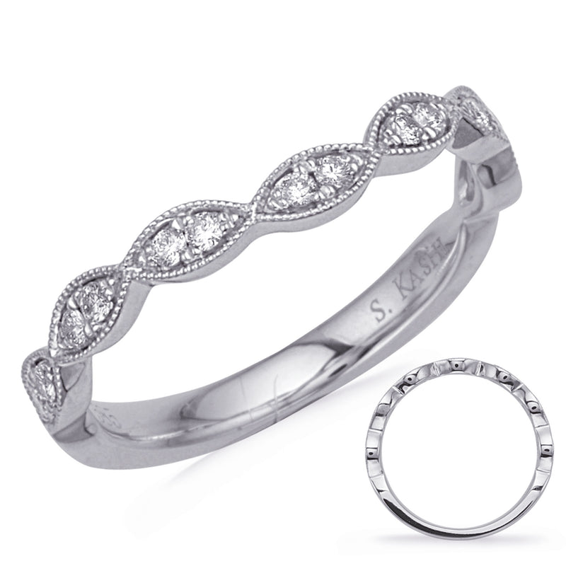 White Gold Matching Band Curved - EN7897-BCWG