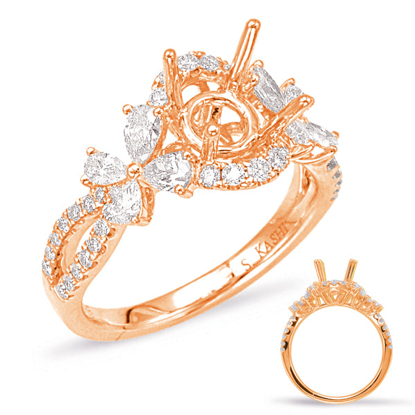 Rose Gold Halo Engagement Ring - EN7904-1RG