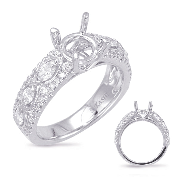 White Gold Engagement Ring - EN7911-1WG