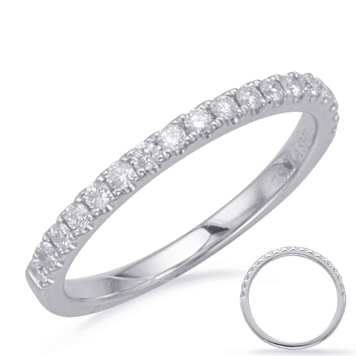 White Gold Wedding Band - EN7916-BWG