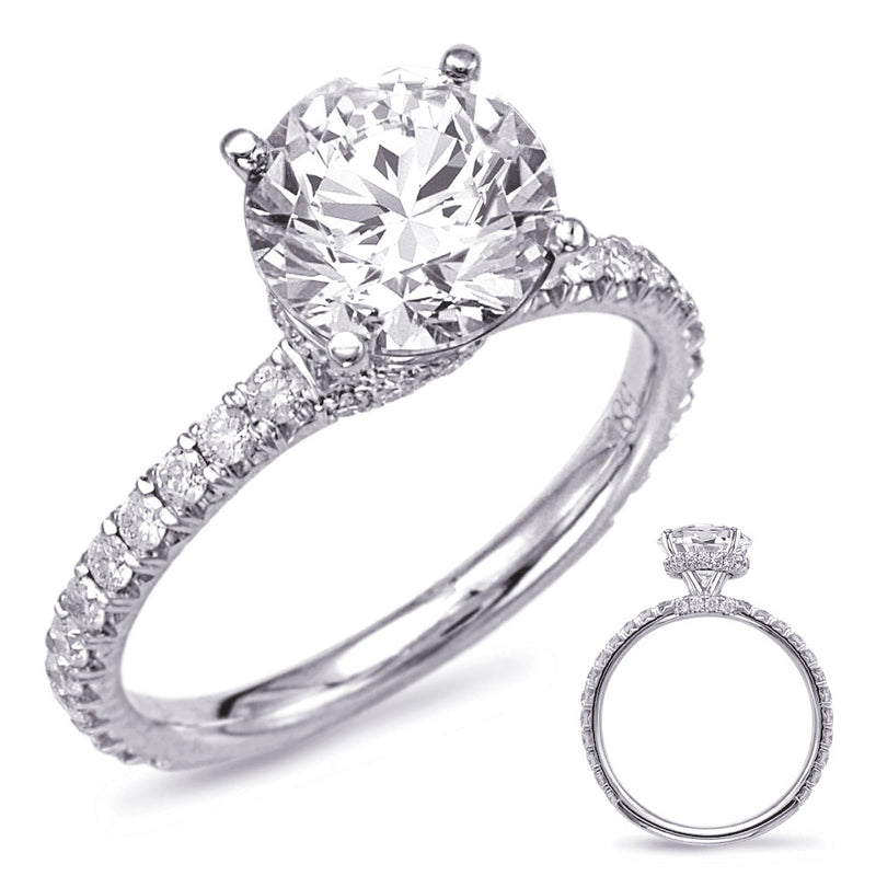 White Gold Engagement Ring - EN7918-3WG