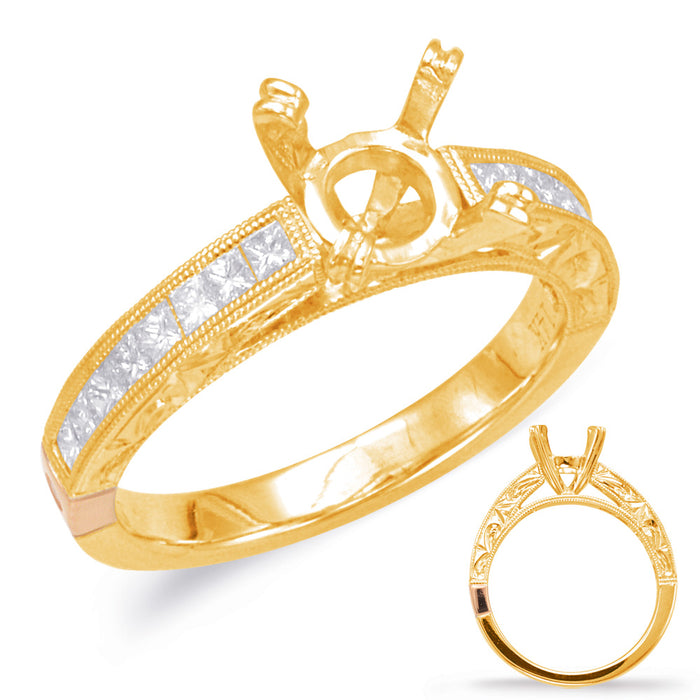 Yellow Gold Engagement Ring - EN7922-1YG