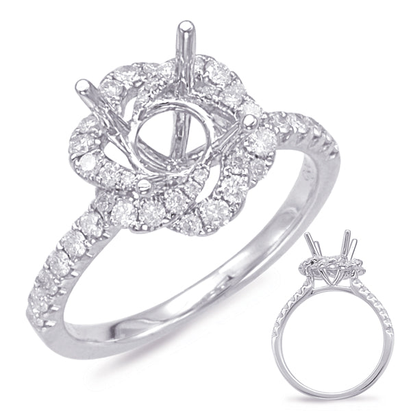 Platinum Halo Engagement Ring - EN7923-1PL