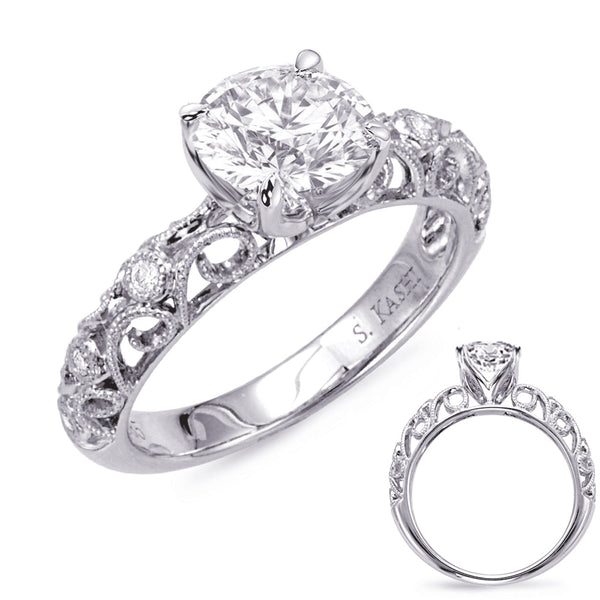 White Gold Engagement Ring - EN7925-1WG