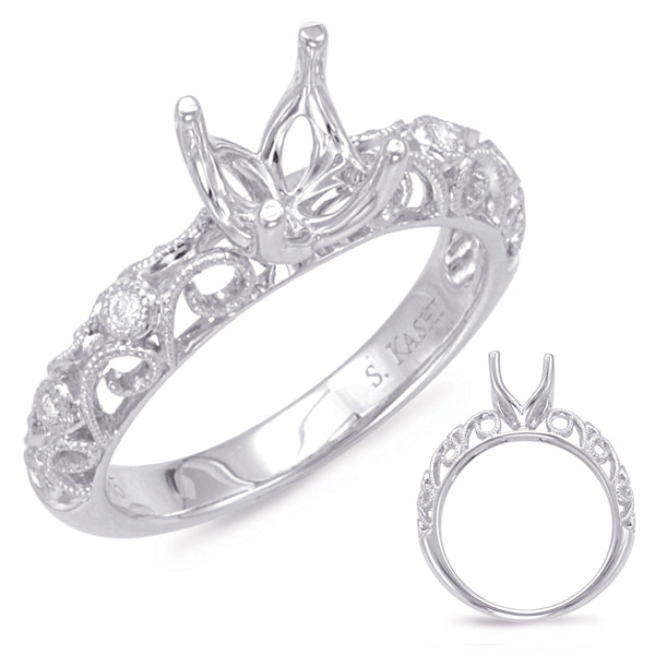 White Gold Engagement Ring - EN7925-60WG