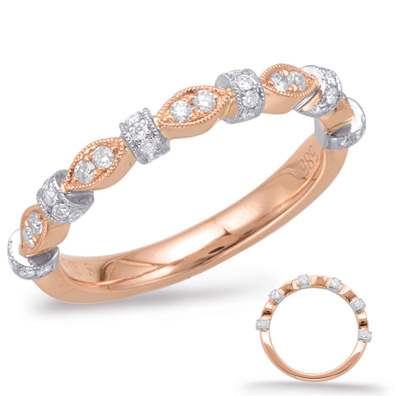 Rose & White Gold Matching Band - EN7951-B33RW