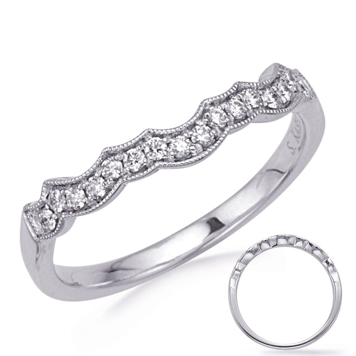 White Gold Wedding Band - EN7958-B6X4MWG