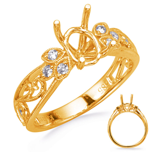 Yellow Gold Engagement Ring - EN7960-8X6OVYG