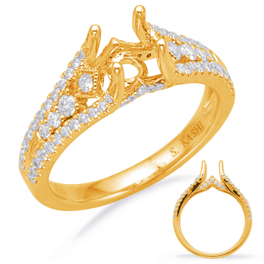 Yellow Gold Engagement Ring - EN8001-1YG