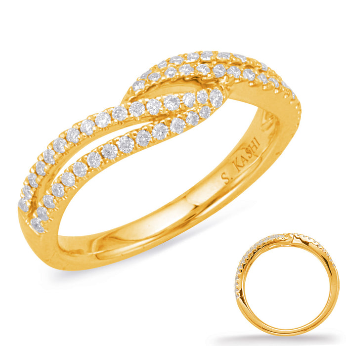 Yellow Gold Diamond Fashion Ring - EN8009-BYG