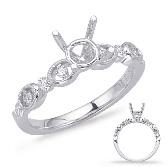 White Gold Engagement Ring - EN8016-1WG