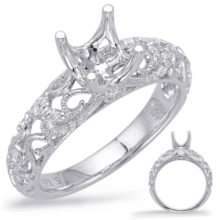 White Gold Engagement Ring - EN8017-1WG