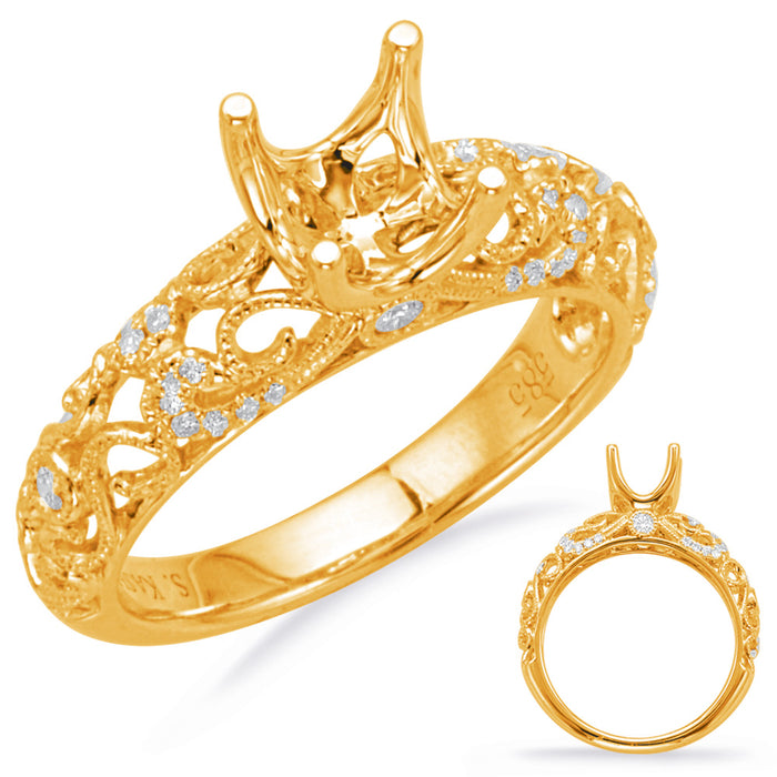 Yellow Gold Engagement Ring - EN8017-1YG