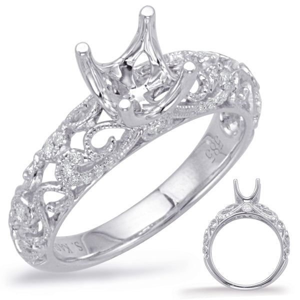 White Gold Engagement Ring - EN8017-75WG
