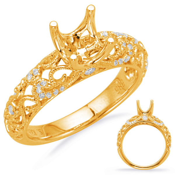 Yellow Gold Engagement Ring - EN8017-75YG